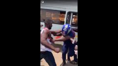 Police officer beaten by a group of men