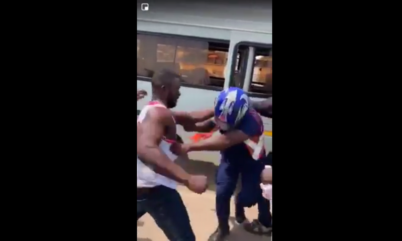 Police officer beaten by a group of men