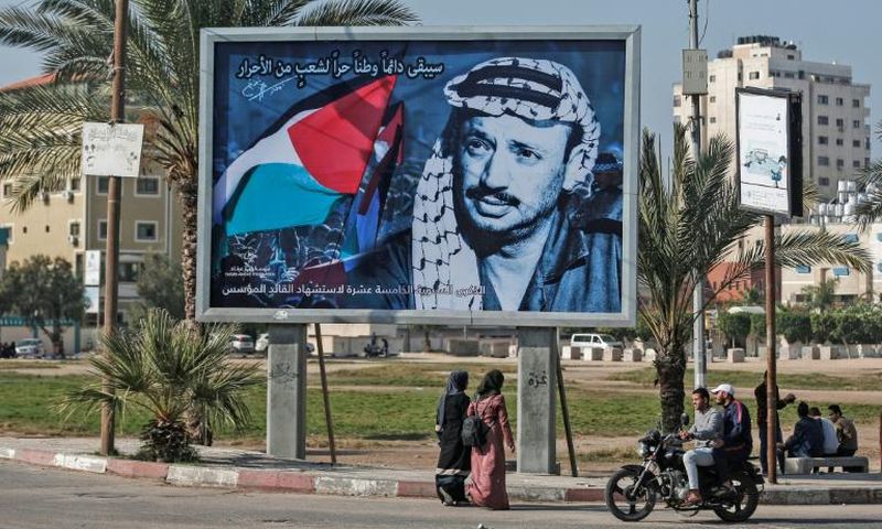 Yasser Arafat died on November 11, 2004 at a hospital near Paris from unknown causes at the age of 75