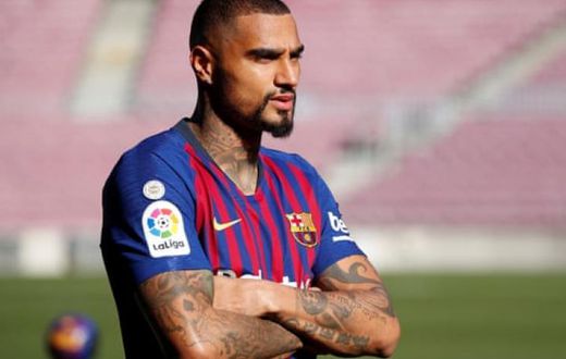Kevin-Prince Boateng in Barca shirt