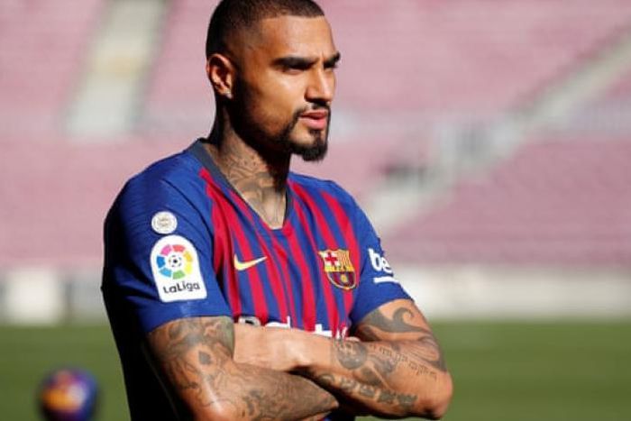 Kevin-Prince Boateng in Barca shirt