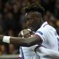 Chelsea forward Tammy Abraham celebrates scoring a Champions League goal against Lille