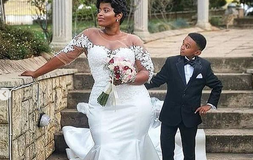 Themba Ntuli and bride