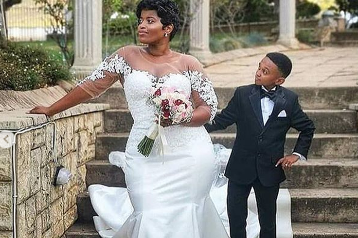 Themba Ntuli and bride