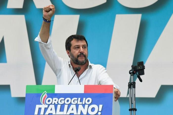 Far-right leader Matteo Salvini hailed the results of Sunday's vote as "extraordinary"