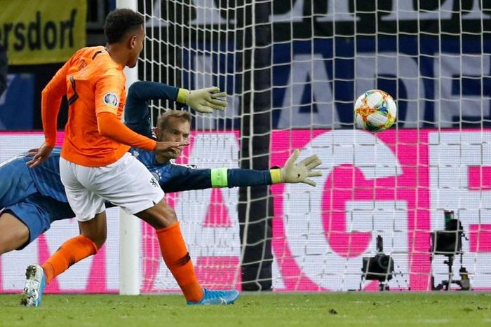 Debutant Donyell Malen scored the Netherlands' third goal in their victory over Germany
