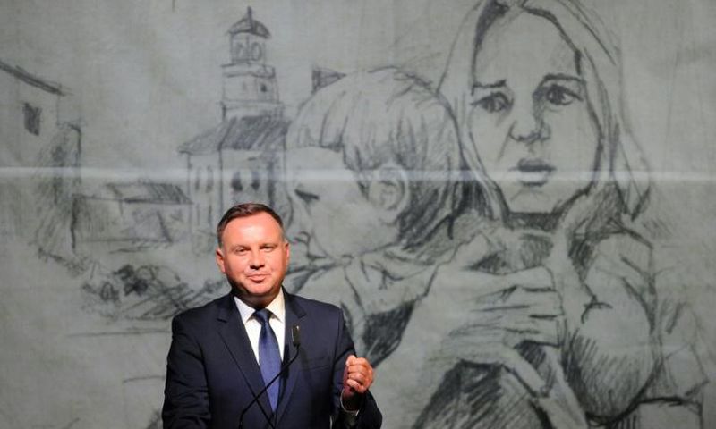 Polish President Andrzej Duda referenced Moscow's military actions against "Georgia in 2008 and Ukraine in 2014 that altered borders" as he urged the world to stand up against aggression