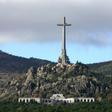 A huge cross stands over the grave of Spanish dictator Francisco Franco in the Valley of the Fallen near Madrid