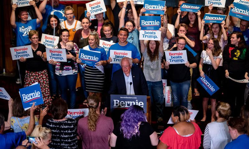 Sanders Posts Biggest Quarter, Adding $25 Million