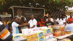 Kwadwo Asamoah constructed a new AstroTurf Pitch at the James Camp Prison