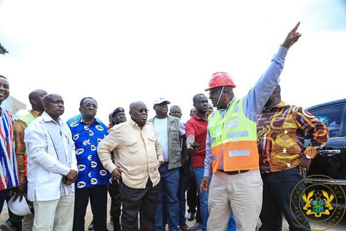 Nana Addo inspects road projects