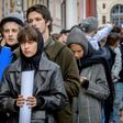 Scores of people including popular actors staged one-man pickets outside the offices of President Vladimir Putin's administration in Moscow on Wednesday