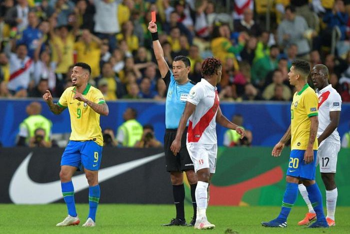 Jesus was sent off in the Copa America final