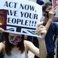 Protesters accused Britain of failing to hold Beijing to account over its treatment of Hong Kong