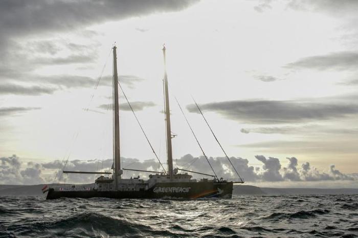 Greenpeace's Rainbow Warrior was blocking a cargo of coal from being unloaded at the port of Gdansk