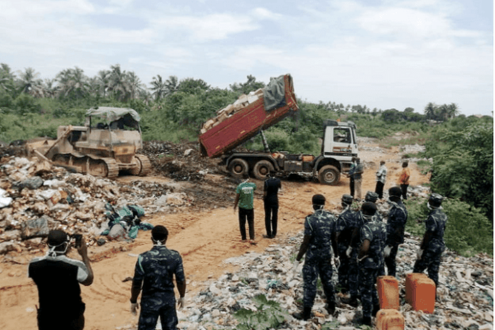 Customs destroy unwholesome goods
