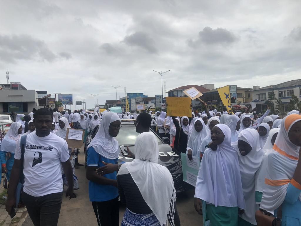 Ghanaian Muslims protest over Hijab discrimination