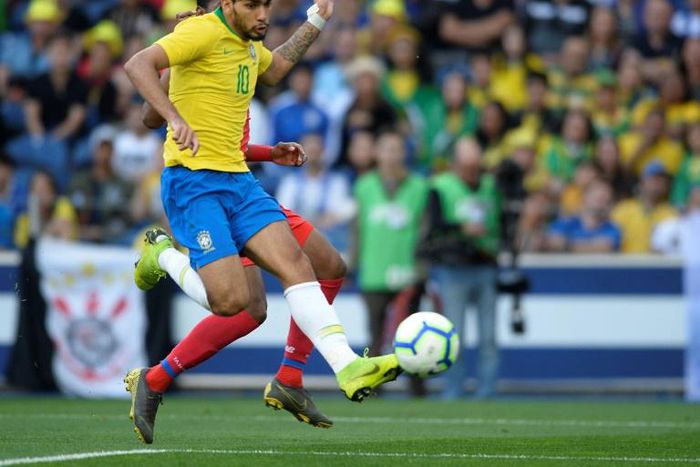 Brazil's Lucas Paqueta scored his first international goal against Panama