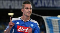 Napoli's Polish forward Arkadiusz Milik scored his first goals this season