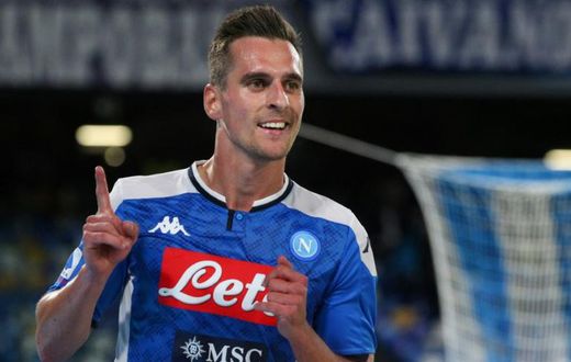 Napoli's Polish forward Arkadiusz Milik scored his first goals this season