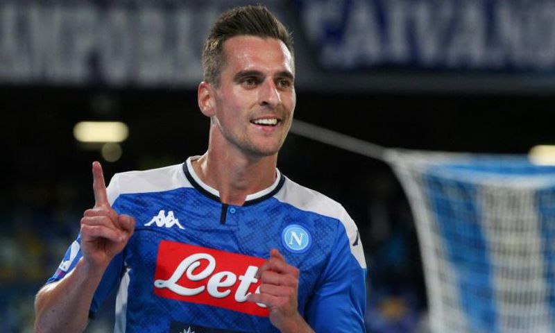 Napoli's Polish forward Arkadiusz Milik scored his first goals this season