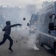 The police responded with teargas and water cannon but failed to disperse the more radical protesters