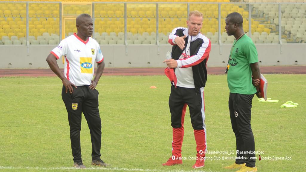 Kotoko head coach and his technical bench