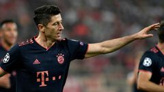 Robert Lewandowski scored twice at Olympiakos on Tuesday as Bayern Munich came from behind to win 3-2 in Athens in the Champions League.