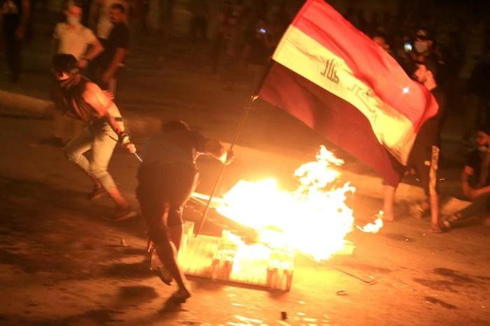 Anti-government protests in Iraq have sparked clashes, leaving more than 70 dead since Thursday
