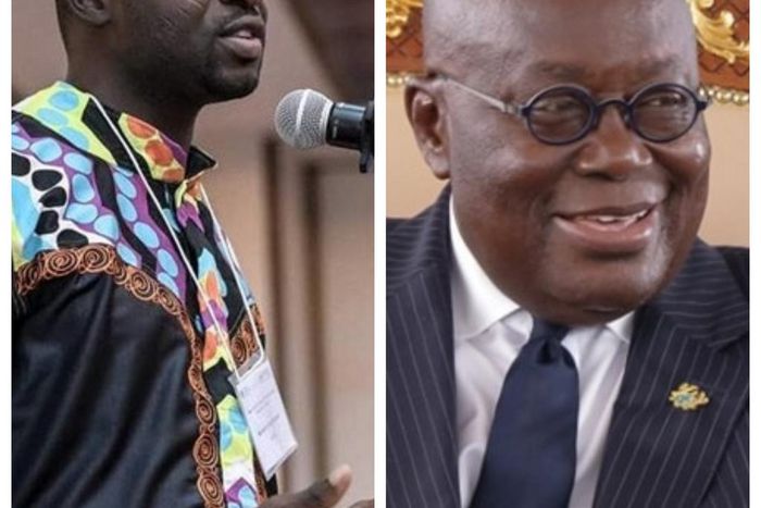 Manasseh Azure Awuni and President Nana Addo Dankwa Akufo-Addo