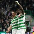 Odsonne Edouard (right) and Ryan Christie (left) celebrate Celtic's equaliser against Lazio