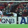 Crucial strike: Urawa Reds captain Shinzo Koroki heads a first-half goal against SIPG in Saitama