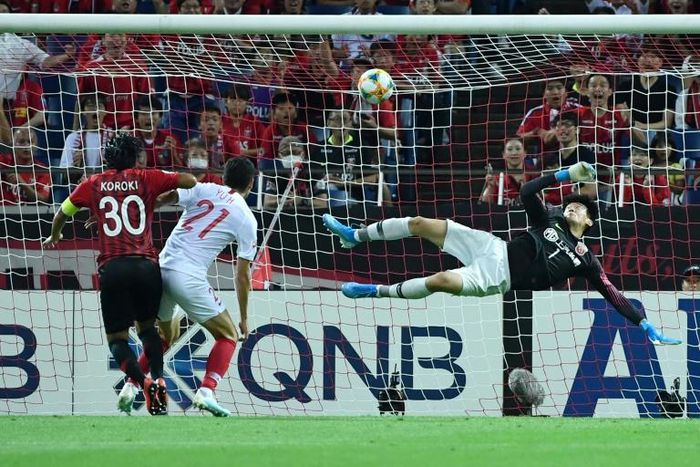 Crucial strike: Urawa Reds captain Shinzo Koroki heads a first-half goal against SIPG in Saitama
