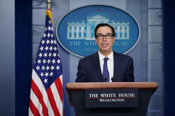 US Treasury Secretary Steven Mnuchin, pictured September 10, said on CNBC he is "cautiously optimistic" about chances for a deal to resolve the conflict