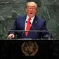 Embattled: US President Donald Trump addresses the United Nations General Assembly as calls for his impeachment mount
