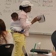 Professor Ramata wears student’s baby for 3 hours as she lectures