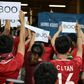 Hong Kong fans turned their backs and booed when the Chinese national anthem was played