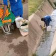 Carrot seller caught washing them in a dirty gutter (video)