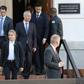 Chinese Vice Premier Liu He (C) said an 'important foundation' has been laid for a partial trade agreement with the US