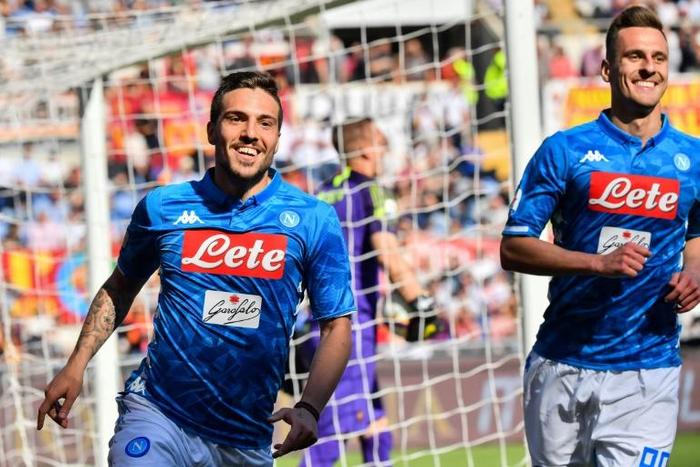Simone Verdi (L) and Arkadiusz Milik (R) both scored for Napoli.