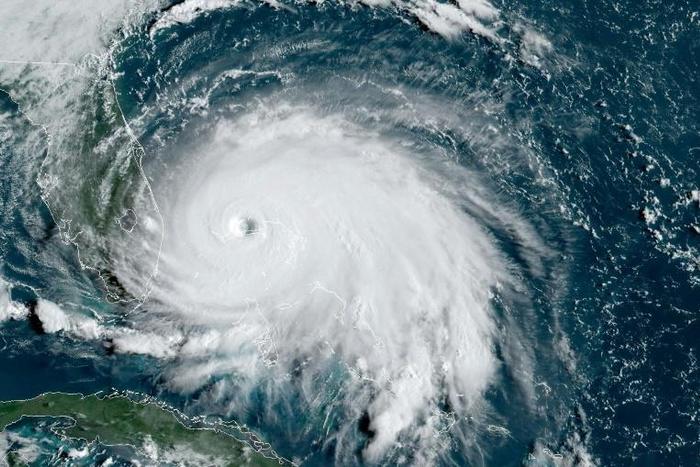 A satellite image shows Hurricane Dorian on September 2, 2019; the storm has battered the Bahamas with devastating winds and torrential downpours