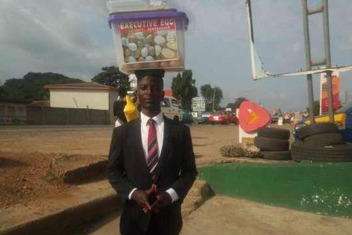 Poorly paid Ghanaian headteacher quits his job to sell boiled eggs in the streets and makes jaw-dropping money