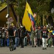 Demonstrators march into Quito to bring their protest against a sharp rise in fuel prices to the capital