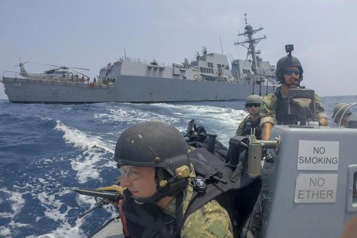 Last month a US Navy destroyer sailed close to Chinese-controlled islands in the South China Sea, to assert freedom of navigation rights