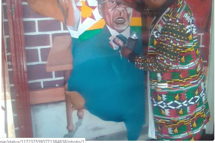 Rasta paints a portrait of Robert Mugabe but people say it has no iota of resemblance with the man