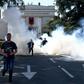 This was the latest in a series of anti-government protests outside Albania's parliament