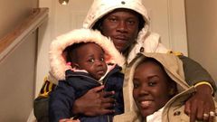 Stonebwoy, wife and daugheter