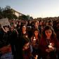 The Parkland survivors, pictured at a vigil the day after the massacre, rejected the usual outpourings of sympathy offered by politicians