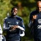 Samuel Umtiti (L) suffered the injury while on international duty