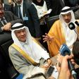 Saudi Arabia's ousted energy minister Khaled al-Falih (R) with his then-deputy oil minister Prince Abdulaziz bin Salman bin Abdulaziz at the Organization of the Petroleum Exporting Countries (OPEC) headquartes in July 2019 in Vienna